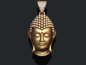 Buddha head pendant with gems 3Dプリントモデル