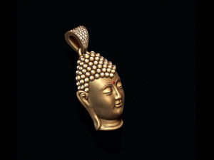 Buddha head pendant with gems 3Dプリントモデル