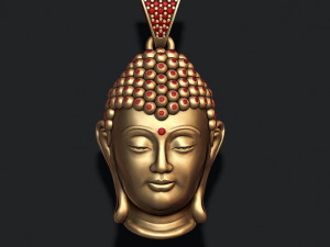 Buddha head pendant with gems 3Dプリントモデル