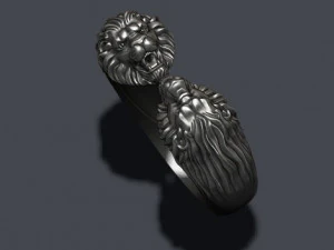 Two head lion ring 3D Print Model