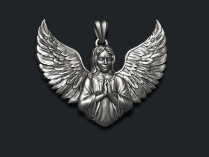 Girl angel pendant 3D print model 3D Принт Модель