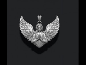 गर्ल एंजेल पेंडेंट 3डी प्रिंट मॉडल 3D प्रिंट मॉडल