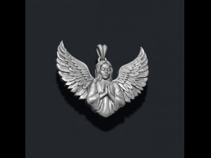 गर्ल एंजेल पेंडेंट 3डी प्रिंट मॉडल 3D प्रिंट मॉडल