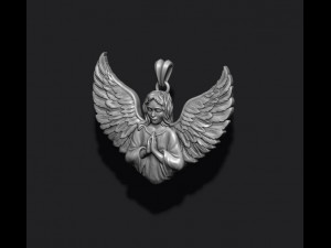 गर्ल एंजेल पेंडेंट 3डी प्रिंट मॉडल 3D प्रिंट मॉडल