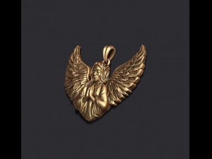 गर्ल एंजेल पेंडेंट 3डी प्रिंट मॉडल 3D प्रिंट मॉडल