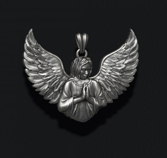Girl angel pendant v2 Modello di stampa 3D .c4d .max .obj .3ds .fbx .stl .blend