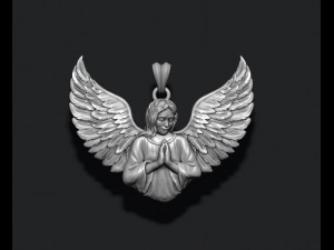 Girl angel pendant v2 Modèles 3D en vedette