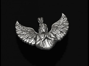 Girl angel pendant v2 Modèles 3D en vedette
