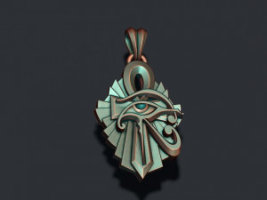 Horus eye ankh cross pendant 3D Print Model