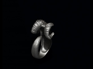 Ram Goat Aries Capricorn ring 3D-Druckmodell