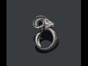 Ram Goat Aries Capricorn ring 3D Print Model