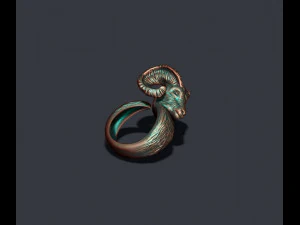 Ram Goat Aries Capricorn ring 3D Print Model