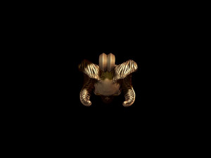 Skull with horns pendant 3D 打印模型