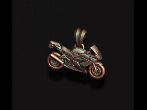 モーターサイクルスポーツペンダントライト 3Dプリントモデル