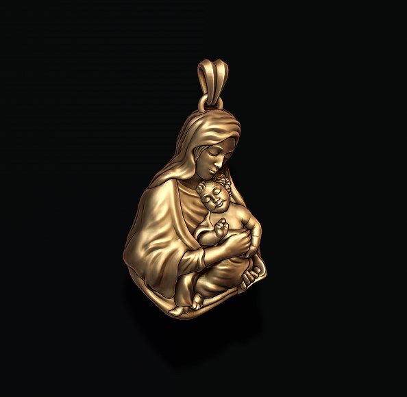 Mary and hotsell baby jesus pendant