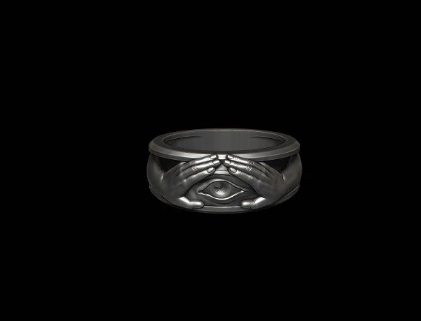 Eye of providence ring 3D Print Model .c4d .max .obj .3ds .fbx .stl .blend