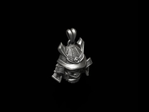 Samurai head pendant 3D-printmodel