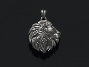 Rounded Lion pendant 3D Print Model