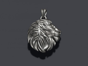Rounded Lion pendant 3D Print Model