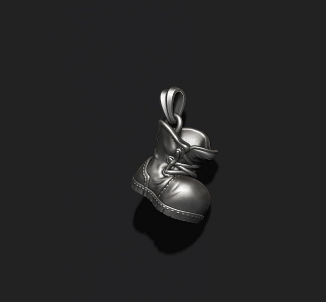 Tiny Boot pendant Modelo de Impressão 3D .c4d .max .obj .3ds .fbx .stl .blend 