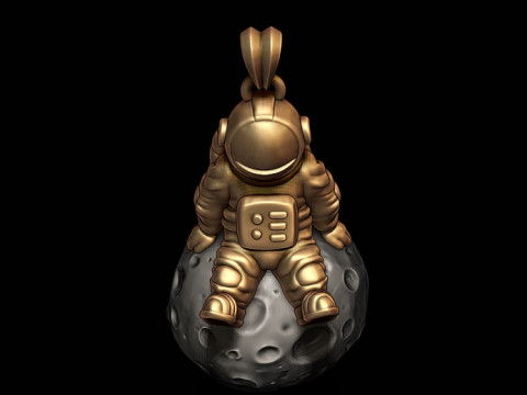 Astronaut moon pendant 3D 프린트 모델