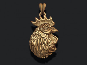Rooster head pendant 3D 打印模型