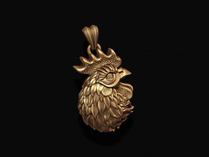 Rooster head pendant 3D 打印模型