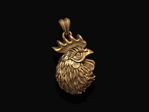 Rooster head pendant 3D Print Model