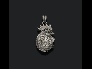 Rooster head pendant 3D Print Model
