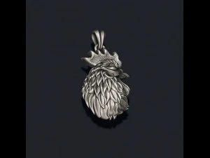 Rooster head pendant 3D Print Model