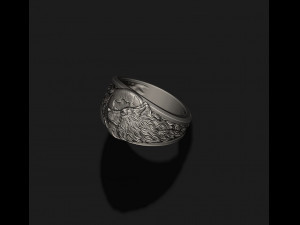 Wolf moon ring Modelo de Impressão 3D