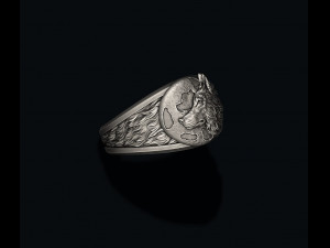 Wolf moon ring Modelo de Impressão 3D