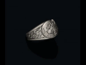 Anel da lua do lobo Modelo de Impressão 3D