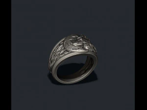 Anel da lua do lobo Modelo de Impressão 3D