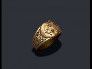 Wolf moon ring Modelo de Impressão 3D