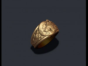 Anel da lua do lobo Modelo de Impressão 3D