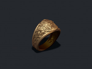 Wolf moon ring Modelo de Impressão 3D