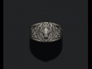 Wolf moon ring v2 Modèles 3D en vedette