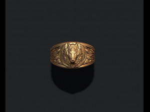 Wolf moon ring v2 Model do druku 3D