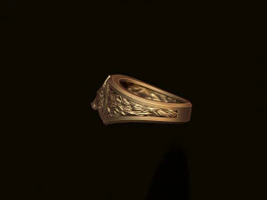 Wolf moon ring v2 3D Print Model