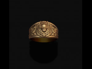 Wolf moon ring v2 3D Print Model