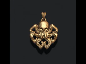 Pingente de polvo caveira Modelo de Impressão 3D