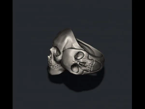 Three skull ring 3D print model 3D Print Model