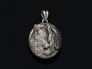 Wolves pendant 3D print model 3D Print Model