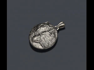 Wolves pendant 3D print model 3D Print Model