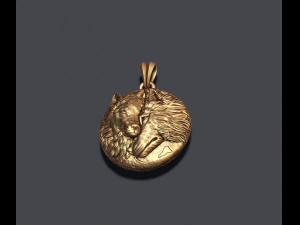 Wolves pendant 3D print model 3D Print Model