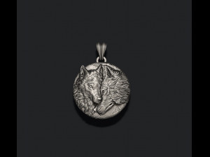 Wolves pendant 3D print model 3D Print Model