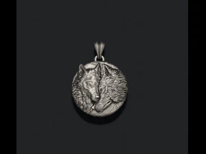 Wolves pendant 3D print model 3D Print Model