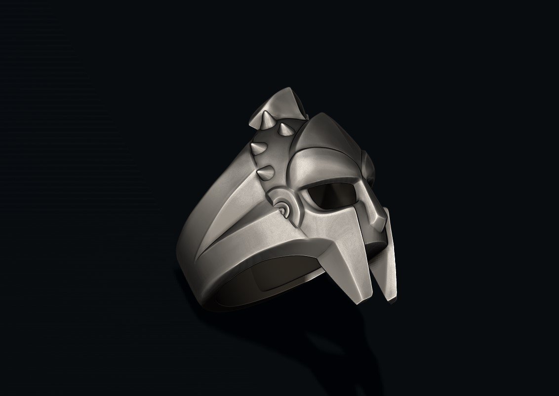 MENDEL Mens Biker Gladiator Skull Spartan Helmet Ring Stainless Steel Size  7-15 | eBay