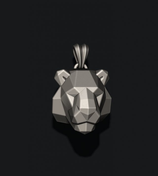 Tiger head pendant low poly Modello di stampa 3D .c4d .max .obj .3ds .fbx .stl .blend 